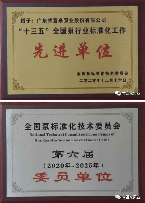 九游在线登陆入口官网-九游(中国)荣获“十三五”全国泵行业标准化工作先进单位称号